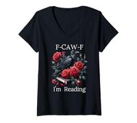 Mujer Fuck Off Im Reading Smut Books Dark Romance Book Crow F Cawf Camiseta Cuello V