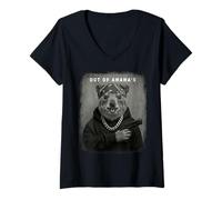 Mujer Fuera de Awawa's Gangster Rock Hyrax Quokka Thug Divertido Camiseta Cuello V