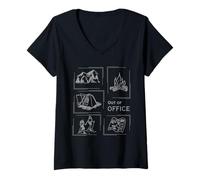 Mujer Fuera de la Oficina Vivir Vida Aire Libre Camiseta Cuello V