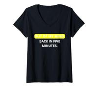 Mujer Fuera de mi Cabeza. En Cinco Minutos. para Sarcastic People Camiseta Cuello V