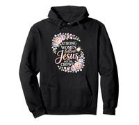 Mujer Fuerte de fe Que Sigue a Jesús y Camina bendecida Sudadera con Capucha