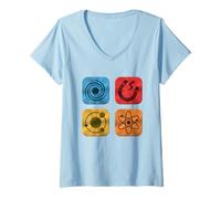 Mujer Fuerzas del Universo Ciencias Física Formación de Profesores Camiseta Cuello V
