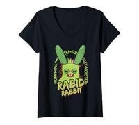 Mujer Fuggler Rabid Rabbit Originals, Divertido Monstruo Feo Camiseta Cuello V
