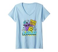 Mujer Fuggler Squidge Fugg Life - Lata de Aerosol para Graffiti Camiseta Cuello V