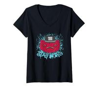 Mujer Fuggler Wide Eyed Weirdo Fugg Life Stay Weird Camiseta Cuello V