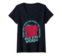 Mujer Fuggler Wide Eyed Weirdo Originals, Divertido Monstruo Feo Camiseta Cuello V