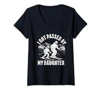 Mujer FUI Pasado por mi Hija Divertido esquí esquí Marido papá Camiseta Cuello V
