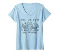 Mujer Full of Rage and Whimsy Boho Cottagecore Mushroom Whimsical Camiseta Cuello V