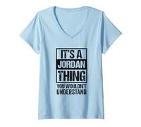 Mujer Fun Black Version It's A Jordan Thing Family Name Group Pic Camiseta Cuello V