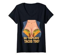 Mujer Fun Do You Love Tacos Too | Impresión en la parte delantera Camiseta Cuello V