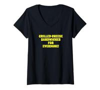 Mujer Fun Grilled Cheese Sandwiches For Everyone Food Lover Joke Camiseta Cuello V