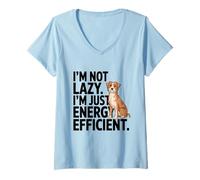 Mujer Fun I'm Not Lazy Dog For Moms Dads Fans Juguetón Nueva Novedad Camiseta Cuello V