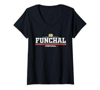 Mujer Funchal Portugal Camiseta Cuello V