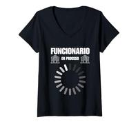 Mujer Funcionario en proceso, perfecto para futuros funcionarios Camiseta Cuello V