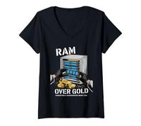 Mujer Funny AI RAM Over Riches Data Center Server Admin Tech Camiseta Cuello V