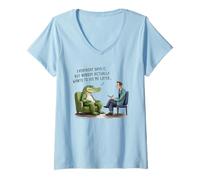 Mujer Funny Alligator - Nobody Actually Wants To See Me Later Camiseta Cuello V