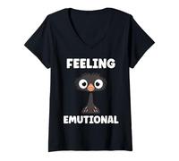 Mujer Funny Animals Emus Bird Quote Emotional Feeling emu Camiseta Cuello V