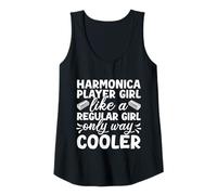 Mujer Funny Armónica Player Girl Like A Regular Only Cooler Camiseta sin Mangas