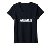 Mujer Funny Atheist - Ateísmo Una Organización No Profeta Camiseta Cuello V