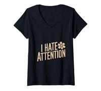 Mujer Funny Attention Memes Funny Attention Cita I Hate Attention Camiseta Cuello V
