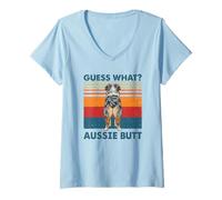 Mujer Funny Australian Shepherd Camiseta Cuello V