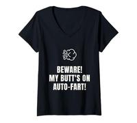 Mujer Funny Auto-Fart Humor tee Novelty Christmas 2025 Gag Saying Camiseta Cuello V