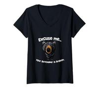 Mujer Funny Bear Excuse Me Your Birdfeeder Is Broken Camiseta Cuello V