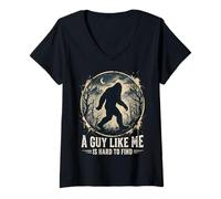 Mujer Funny Bigfoot A Guy Like Me Is Hard To Find Sasquatch Camiseta Cuello V