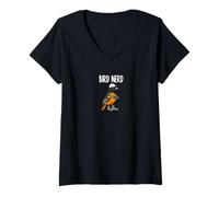 Mujer Funny Bird Nerd Observando Oriole Naturaleza Arte Camiseta Cuello V