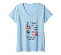 Mujer Funny Bird Quote Sarcastic I Dont Care Men Women Camiseta Cuello V