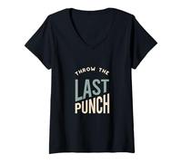 Mujer Funny Boxing MMA Lanza el último Golpe Camiseta Cuello V