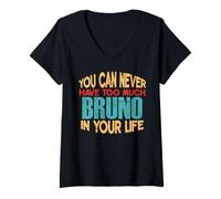 Mujer Funny Bruno - Camiseta Personalizada con el Nombre de Broma Camiseta Cuello V