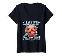 Mujer Funny Can I Pet That Dog Chihuahua Viral Meme Lover Camiseta Cuello V