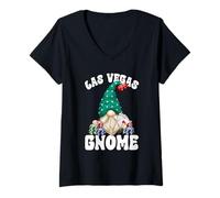 Mujer Funny Casino GNOME Graphic For Men and Poker Las Vegas Trip Camiseta Cuello V