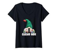Mujer Funny Casino Mom Graphic For Women and Grandma Ladies Poker Camiseta Cuello V