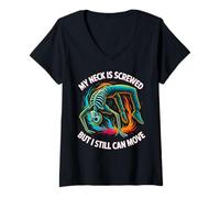 Mujer Funny Cervical Neck Fusion ACDF Brace Cirugía Recuperación Regalos Camiseta Cuello V