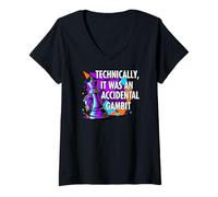 Mujer Funny Chess Player Accidental Gambit Blunder Quote Camiseta Cuello V