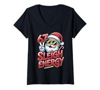 Mujer Funny Christmas 6-7 67 Sleigh Energy Santa Niños Adolescentes Niños Camiseta Cuello V