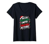 Mujer Funny Christmas Phrase Quotes Santa Claus Xmas Camiseta Cuello V