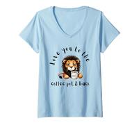 Mujer Funny Coffee Love You To The Coffee Pot & Back Lion Camiseta Cuello V