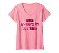 Mujer Funny Couture Sarcástico Diciendo Cita Amigo ¿Dónde está mi Costura? Camiseta Cuello V