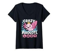 Mujer Funny Cute Crazy Axolotl Lady Animal Lover For Women Girls Camiseta Cuello V