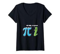 Mujer Funny Cute Get Real Be Rational Pi Day Matemáticas Profesor Camiseta Cuello V