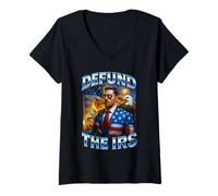 Mujer Funny Defund El IRS Anti Gobierno Sigma Patriot Tax Meme Camiseta Cuello V