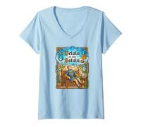 Mujer Funny Delulu es el Dicho del Festival Renacentista de Solulu Gen Z Camiseta Cuello V