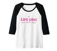 Mujer Funny Dog Lover Life Goal Pet All The Dogs Cita Mujeres Hombres Camiseta Manga Raglan