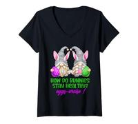 Mujer Funny Easter Workout GNOME Pun For Gym Women For Exercise Camiseta Cuello V