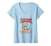 Mujer Funny Family Reunion Sarcastic Bird If You Think I Am Nuts Camiseta Cuello V