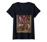 Mujer Funny Farm Animals Barn Party Country Farmer Humor Camiseta Cuello V
