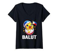 Mujer Funny Filipino Egg Balut Street Food Filipinas Camiseta Cuello V